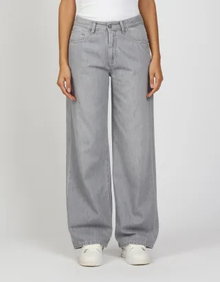 GANG Damen Jeans 94CARLOTTA - wide fit Jeans super light grey
