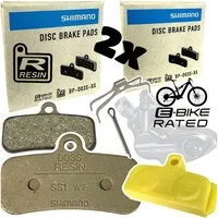 Shimano Scheibenbremse Shimano D03S Resin 4-Kolben Bremsbeläge XT/SLX/Saint/Zee 2 Paar+Block