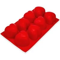 wisefood Silikonform Silikonform Herzen groß - rot 29,5x17x4cm- 1 Form, (1-tlg)