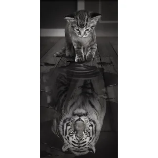 Diamond Painting "Innerer Tiger", 30 x 60 cm