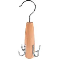 Home4You Gürtelhalter ROLFO, Ø 8 cm, H 19 cm, 4 verchromte Haken, mit Aufhängung