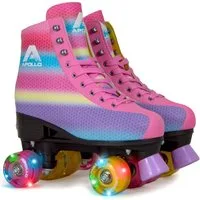 Apollo Rollschuhe Retro Discoroller, verstellbare Disco Roller Skates, größenverstellbar Rollerskates, Retro Design