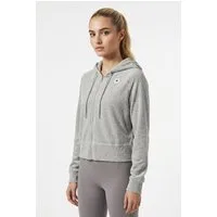 Converse Kapuzensweatjacke CHUCK HOODIE VELOUR JACKET mit Kapuze, Langarm, unifarben, aus Baumwolle und Polyester