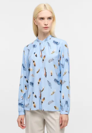 ETERNA - Bluse Viskose Langarm hellblau - Gr. - 46/Langarm
