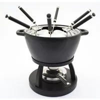 MÄSER Fonduetopf Gusseisen, Gusseisen (Set, 10-tlg), inkl. einem Rechaud, 6 Fonduegabeln und einem Brenner