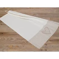 matches21 HOME & HOBBY Geschirrtuch Geschirrtuch LandhausWaffelpique, Karo, Herz 70x50 cm, (1-tlg)
