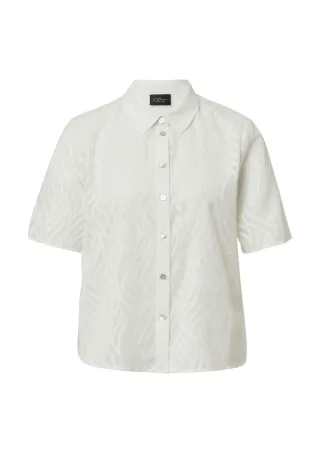 s.Oliver BLACK LABEL - Bluse mit Muster weiß - Gr. - 38