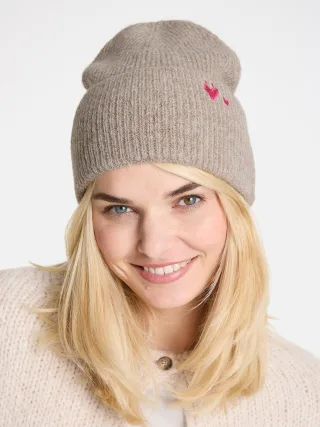 LIEBLINGSSTÜCK - Damen-Strickmuetze beige - Gr. - OS