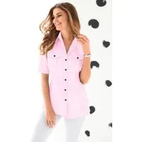 Sieh an! Klassische Bluse Bluse Kurzarm
