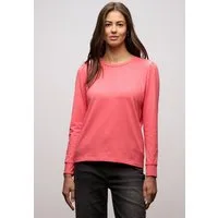 STREET ONE Langarmshirt mit Raffung an der Schulter