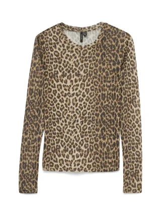 VERO MODA - VMLOVA LS MESH TOP JRS NOOS Silver Mink - Gr. - L
