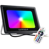 LUXULA LED Flutlichtstrahler LUXULA LED Fluter 100 W RGBW Schwarz, LED fest integriert, Farbwechsler