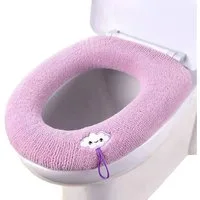 Zaewry Dusch-WC-Sitz 2 Stück Toilettensitzbezug Waschbar mit Griff weiche WC Deckelbezug