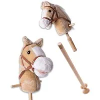 TE-Trend Steckenpferd Steckenpferd Spielpferd Pferd zum Reiten mit Rollen und Sound, (2-teilig), mit Sound Modul