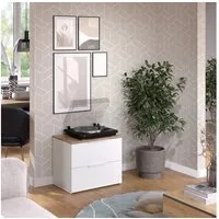 Vicco Kommode Wido, Weiß/Sonoma/Sonoma, 60 x 50 cm mit Tür (1 St)