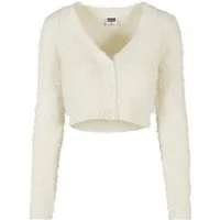 URBAN CLASSICS Cardigan Urban Classics Damen Ladies Cropped Feather Cardigan (1-tlg)