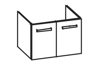 Artiqua 413 Waschtischunterschrank für MyDay 125480 Stahlgrau, 413-WU2T-K76-7142-88 413-WU2T-K76-7142-88