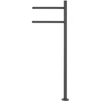 ML-DESIGN Briefkastenständer Standfuß aus Edelstahl für Wandbriefkasten Briefkastenpfosten, Ständer, (Anthrazit rund Höhe 120 cm Freistehend Halterung für Briefkasten)