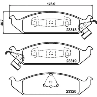 Hella Bremsbel?ge vorne Chrysler Cirrus Stratus Dodge Stratus