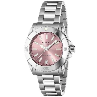 Gucci YA136401 Dive Rosa Zifferblatt Damenuhr