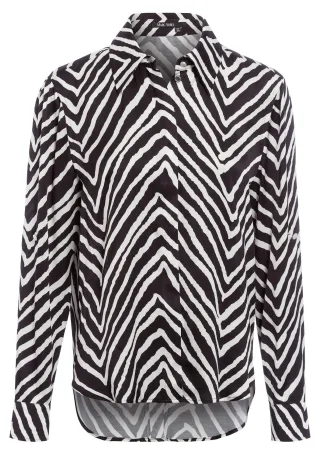 Marc Aurel - Hemd mit schwarz-weiß Druck black varied - Gr. - 44