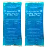 HAC24 Kalt-Warm-Kompresse Kälte Wärme Gel Kompressen Kühlpads Wärmekissen Kühlkompresse, 2-tlg., 29 x 12 cm für kalte und warme Anwendung