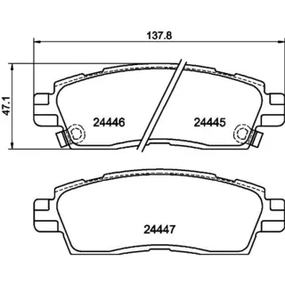 Hella Bremsbel?ge hinten Chevrolet Trailblazer Isuzu Ascender Saab 9-7x