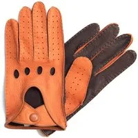 Hand Gewand by Weikert Lederhandschuhe CARLA - Hirschleder Auto-Handschuhe für Damen, handgenäht, Touchscreen