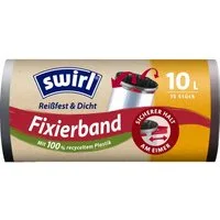 Swirl Müllbeutel Swirl® Fixierband-Müllbeutel 10 L Reißfest & Dicht