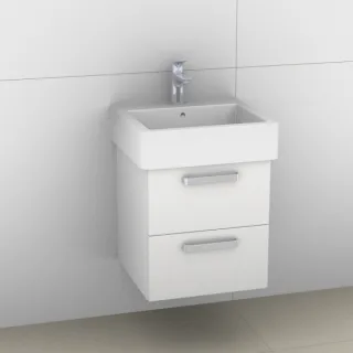 Artiqua 411 Waschtischunterschrank für Vero 045450 Weiß Glanz, 411-WU2L-D17-7050-68 411-WU2L-D17-7050-68