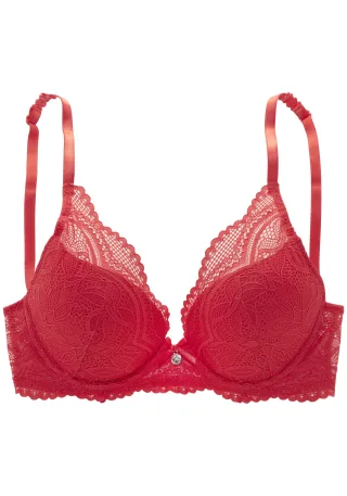 LASCANA - NUANCE Push-Up BH red - Gr. - 75A