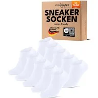 sockenkauf24 Sneakersocken Premium Sneaker Socken Herren & Damen mit Komfortbund ohne Gummidruck (20-Paar) atmungsaktive gekämmte Baumwolle, ohne Naht, Exclusive Line