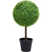 Kunstbaum Künstlicher Buchsbaum mit Topf Kugelform Grün 71 cm, vidaXL, Höhe 71 cm