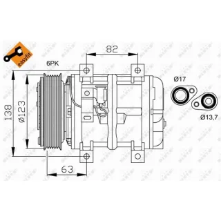 NRF Klimakompressor Volvo C70 S40 S70 V40 V70