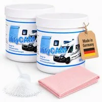 BlueCraft Wassertank Reiniger Wohnmobil Frischwassertank Abwassertank Tankreiniger abtyCAM, 2x 500g für Frischwasser Tank im Wohnmobil Wohnwagen Boot