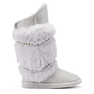 Atilla II Eisgraue Kniehohe Stiefel