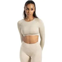 Smilodox Longsleeve Bethy, Seamless Cropped, elastisch & atmungsaktiv, kurzer Schnitt Bewegungsfreiheit, Trainingsshirt, strapazierfähig, Pilates Yoga Gym
