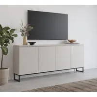OTTO home Sideboard Modo II, Breite 200 cm, moderne grifflose Kommode 4Türen, Anrichte mit viel Stauraum, Einlegeböden verstellbar, Metallkufen