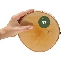 matches21 HOME & HOBBY Bastelnaturmaterial Kleine 16 cm Baumscheibe 1 Stk. zum Holz-Deko Basteln, (1-tlg), runde Holzscheiben aus massivem EU Birkenholz