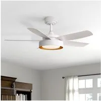 Sofucor Deckenventilator mit 18W LED-Beleuchtung und Fernbedienung, DC, 107cm, 6 Geschwindigkeiten, Timer-Funktion