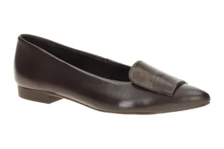 Paul Green Damen Ballerinas 3792-222 Mocca Braun Glattleder Fu?bett Gummisohle