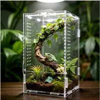 FELIXLEO Terrarium Faunarium Acryl Terrarium für Reptilien Amphibien Insekten 12x11x20