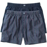 CECEBA Boxershorts Ceceba 2er Pack Boxershorts navy uni/gestreift XXL (Packung, 2-St., 2er-Pack)