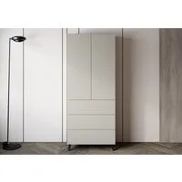 Home affaire Highboard Phuket Hochschrank mit 2 Türen und 3 Schubladen (1 St), Push-to-Open, verstellbare Einlegeböden und viel Stauraum
