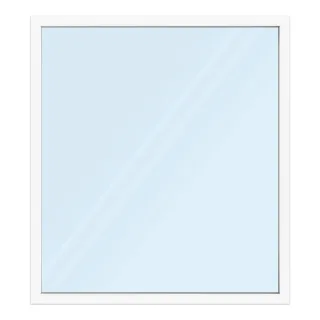 Fenster 180x200 cm, Kunststoff Profil aluplast IDEAL® 4000, Weiß, 1800x2000 mm, einteilig festverglast, 2-fach Verglasung, individuell konfigurieren