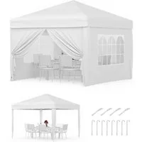 GarveeMore Pavillon tragbares,schnell aufzubauendes Zelt für den gewerblichen Einsatz, inklusive 4 Heringen,4 Seilen und 4 Sandsäcken für OutdoorAktivitäten