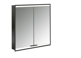 emco LED-Lichtspiegelschrank prime 2 Facelift Unterputz, 600 mm, 1-türig, IP 20, schwarz Rückwand ve 949713533