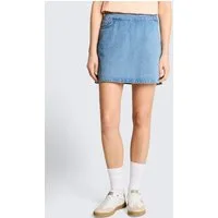 TOM TAILOR Denim Jeansshorts Jeanshosen Jeans Skort in Wickel-Optik