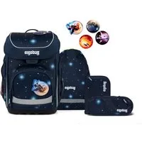 ergobag Schulranzen cubo Set (5-tlg., 5-teiliges Set), größenverstellbares Rückensystem