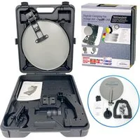 HB-DIGITAL Sat Anlage CS40 für Camping im Koffer Camping Sat-Anlage (DVB-S / DVB-S2, für Camping, Wohnmobil, Caravan, mobiler Einsatz), SAT Anlage für Camping und mobilen Einsatz geeignet